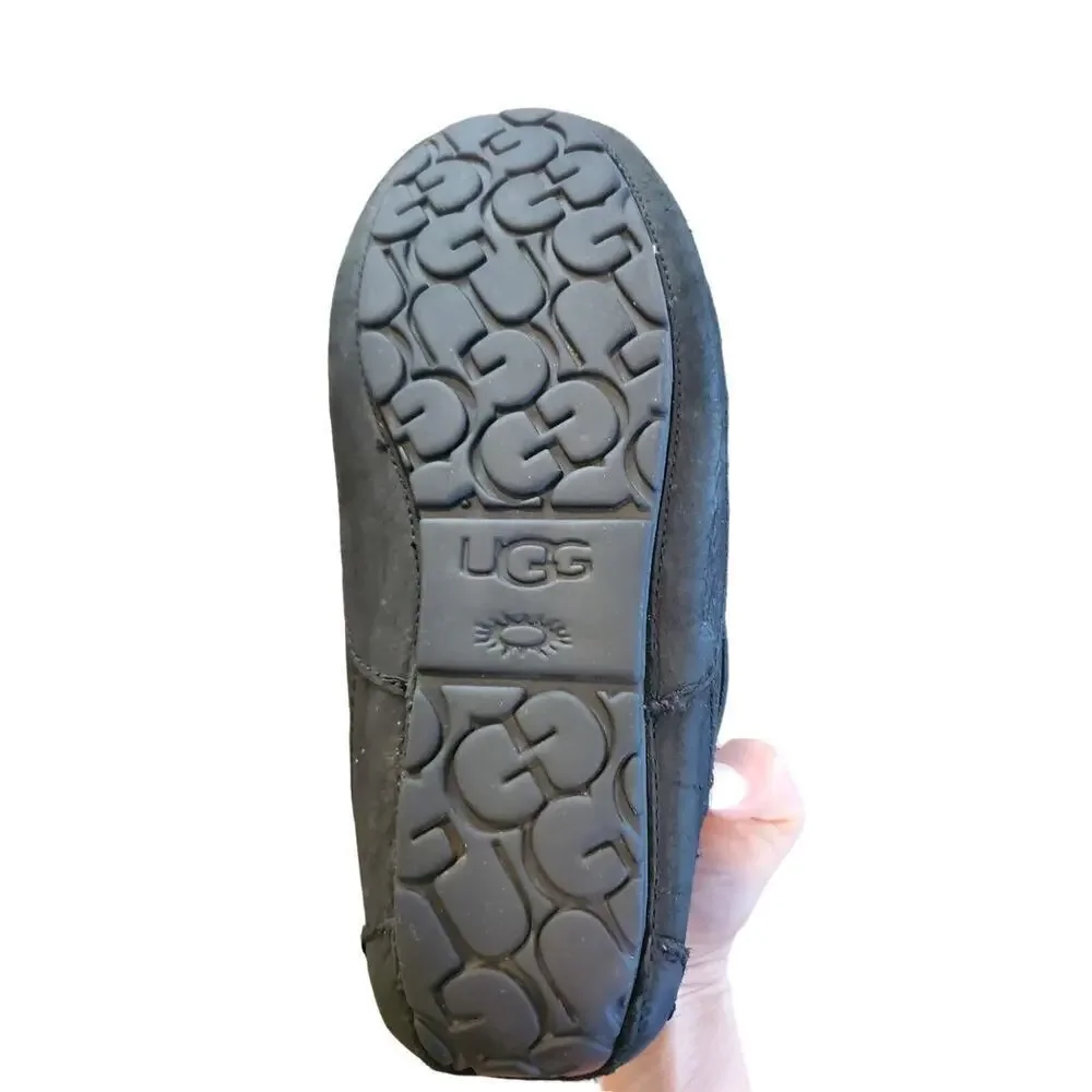 Mens Ugg slippers black with gray‎ shearling size 7